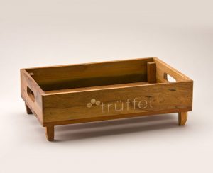 Holz Tablett natur mit Füßen